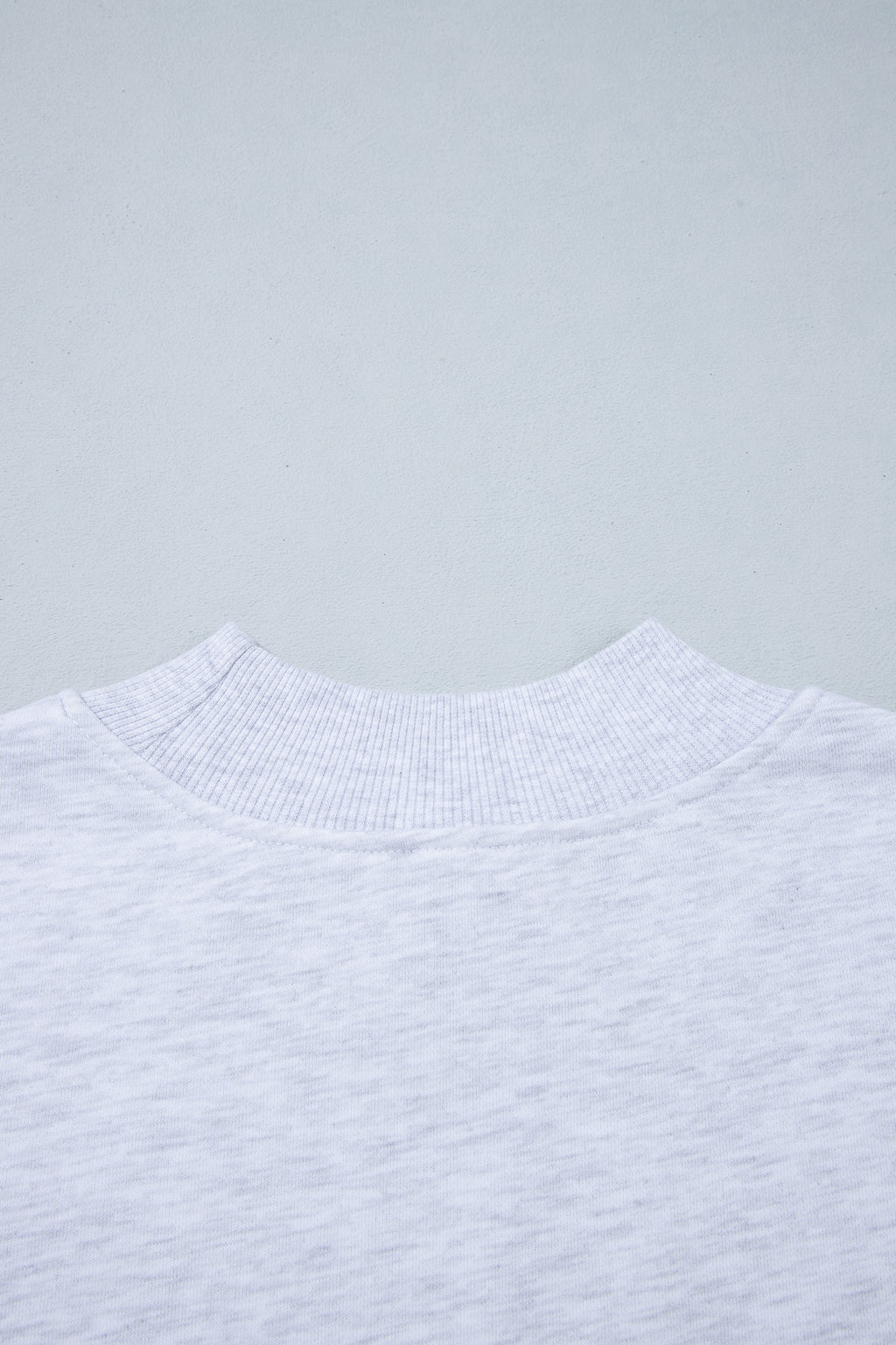 Light Grey High Neck Embroidered Checkered Letter Game Day Sweatshirt